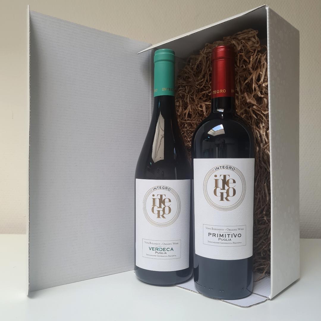 Wijndoos Italië : 1 fles wit & 1 fles rood